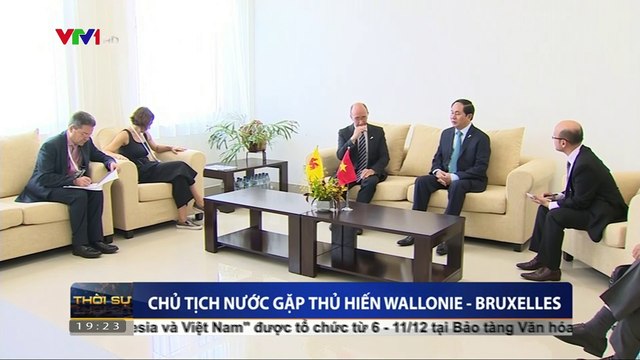 Chủ tịch nước Trần Đại Quang gặp Thủ hiến Wallonie - Bruxelles