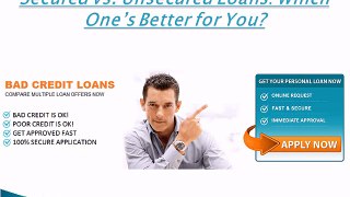 Secured vs. Unsecured Loans Which One’s Better for You