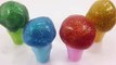 DIY How To Make 'Glitter Ice cream Slime' Play Doh lodo brinquedo Toys 반짝이 아이스크림 액체괴물 만들기!! 흐르는 점토