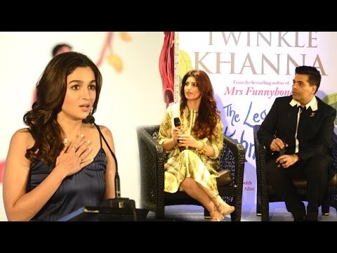 CUTE Alia Bhatt Reading Twinkle Khanna's Book 'The Legend Of Laxmi Prasad'