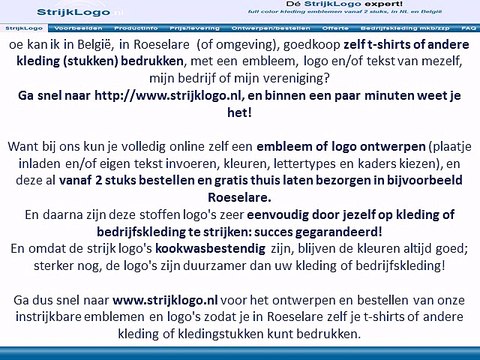 Zelf kleding bedrukken Roeselare