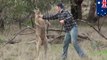 Aussie punches out male kangaroo after it puts his dog in a headlock