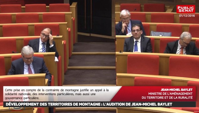 Développement des territoires de montagne - Audition de Jean-Michel Baylet (différé du 01/12) - Les matins du Sénat (06/12/2016)