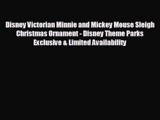 Disney Victorian Minnie and Mickey Mouse Sleigh Christmas Ornament - Disney Theme Parks Exclusive