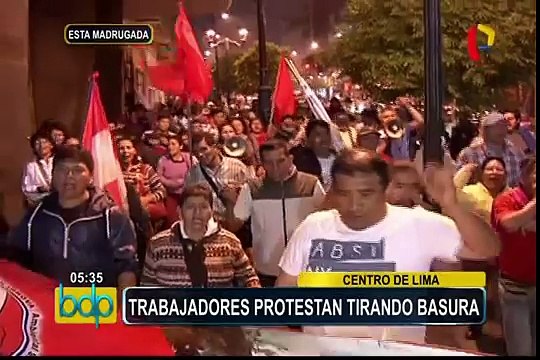 Centro de Lima: calles repletas de basura por huelga de trabajadores de limpieza