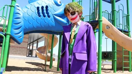 Frozen Elsa vs Two Face Joker vs Orange Spiderman vs Joker Boy & Scream - Real Life Superhero Movie