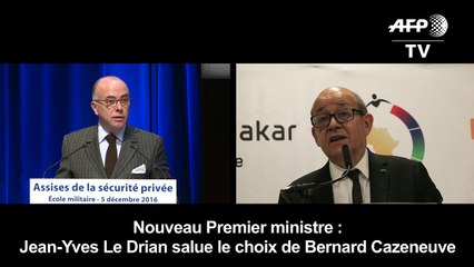 Le Drian salue la nomination de Cazeneuve comme Premier Ministre