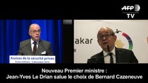 Le Drian salue la nomination de Cazeneuve comme Premier Ministre