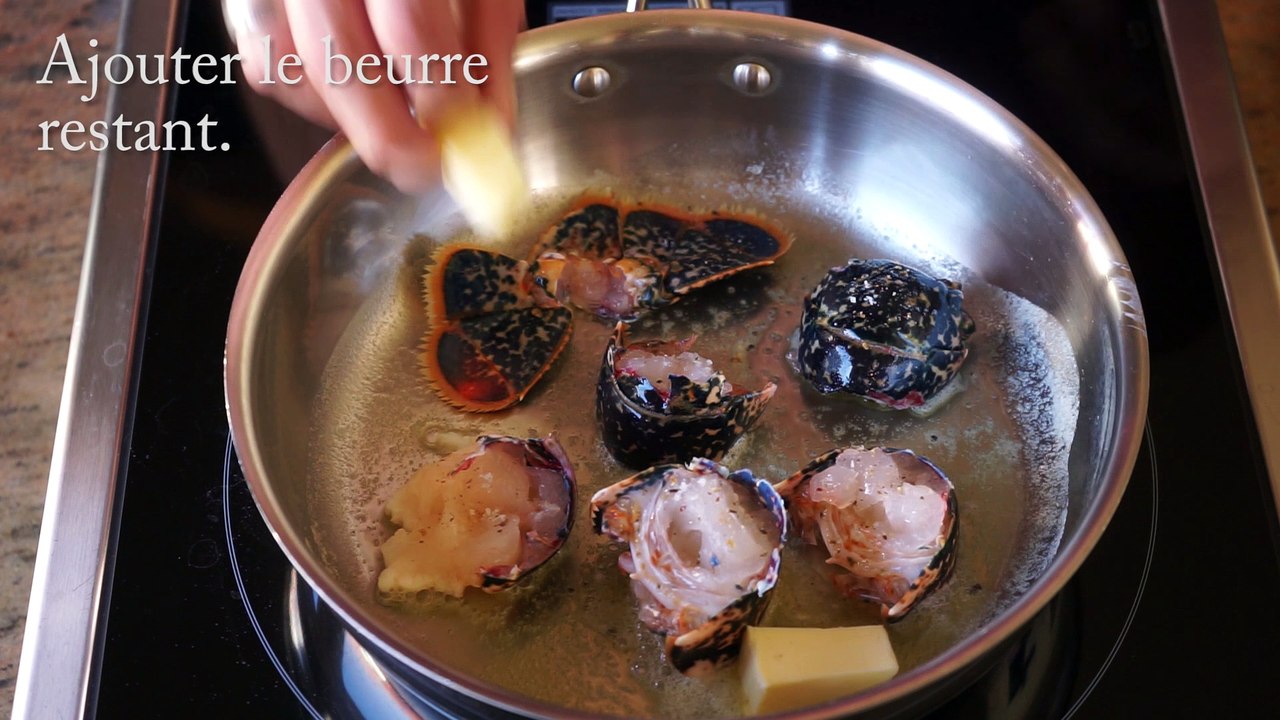 Médaillons de homard sautés au beurre moussant