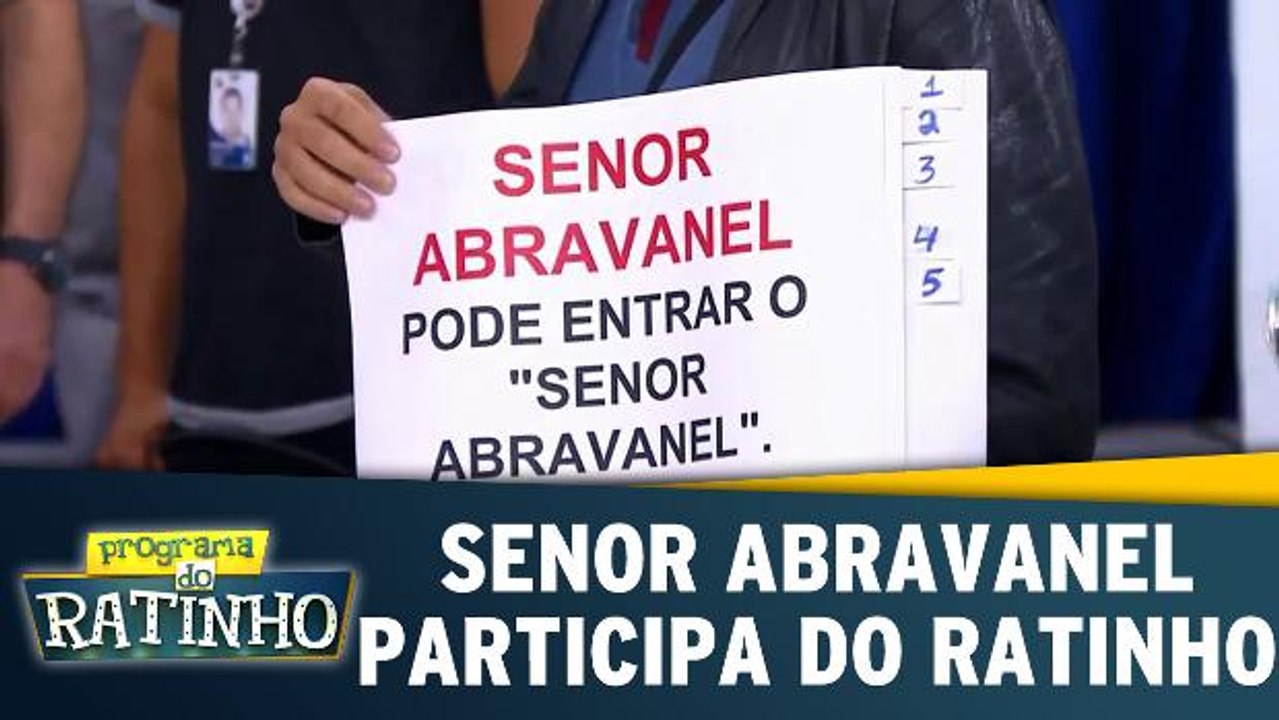 Senor Abravanel participa do Programa do Ratinho
