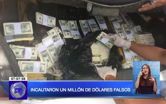 Incautaron un millón de dólares falsos