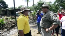 Presidente de Costa Rica visitó áreas afectadas por huracán Otto