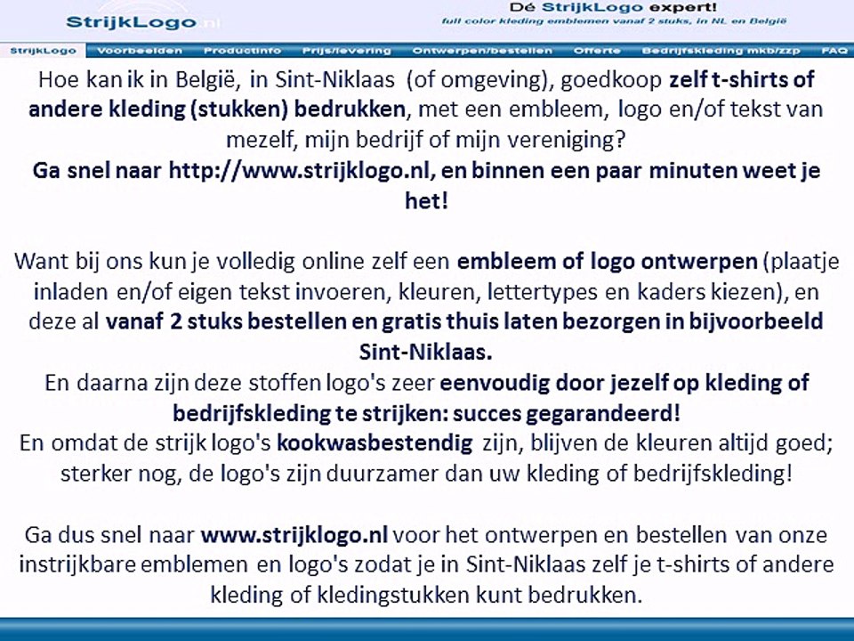 Zelf kleding bedrukken Sint-Niklaas