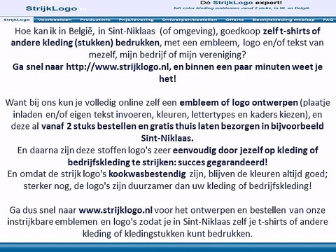 Zelf kleding bedrukken Sint-Niklaas