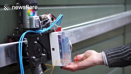 Robot produces incredible spray paint mural