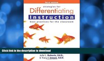 Audiobook Strategies for Differentiating Instruction: Best Practices for the Classroom On Book