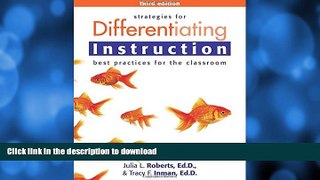 Audiobook Strategies for Differentiating Instruction: Best Practices for the Classroom On Book