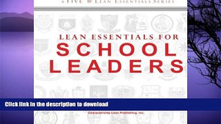 Pre Order Lean Essentials for School Leaders On Book