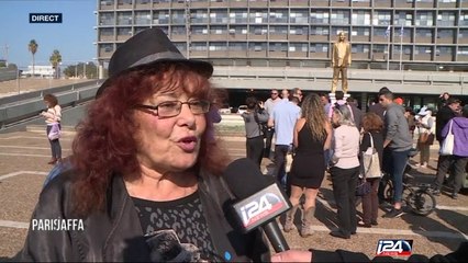 Une statue dorée de Netanyahou sur la place Rabin