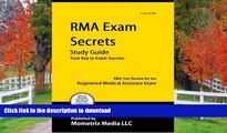 Pre Order RMA Exam Secrets Study Guide: RMA Test Review for the Registered Medical Assistant Exam