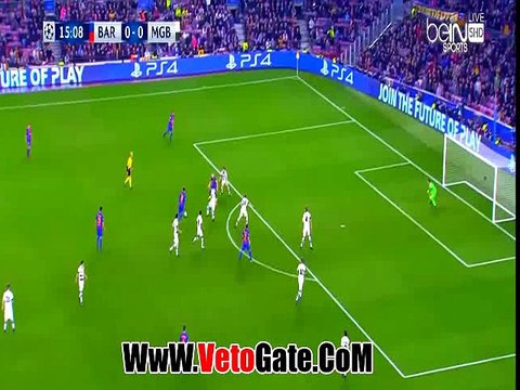 ميسى يتقدم بالهدف الاول لـ برشلونة فى مونشنغلادباخ
