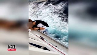 Heart-Stopping Video Shows Daredevil Cruise Passenger Hanging Off Ship