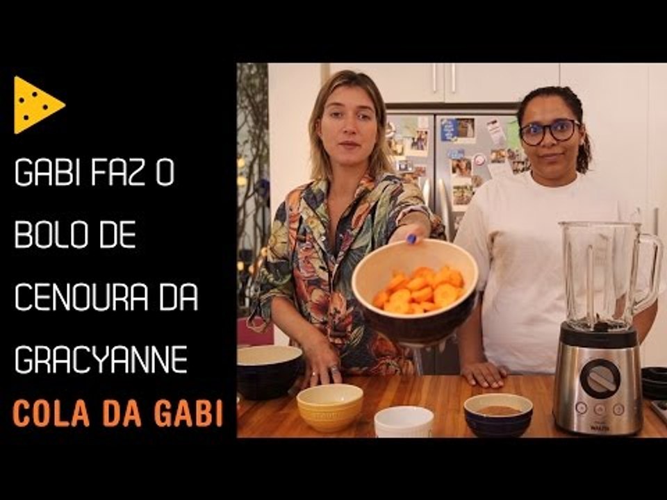 COMO FAZER BOLO FIT DE CENOURA COM GABI E JAMI