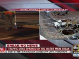 Water main break causing traffic in Arcadia