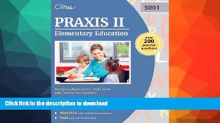 Hardcover Praxis II Elementary Education Multiple Subjects (5001): Study Guide with Practice Test