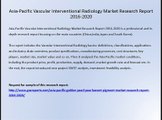 Asia-Pacific Vascular Interventional Radiology Market Research Report 2016-2020