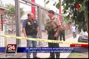 Delincuentes intentaron robar conocido supermercado en Surco
