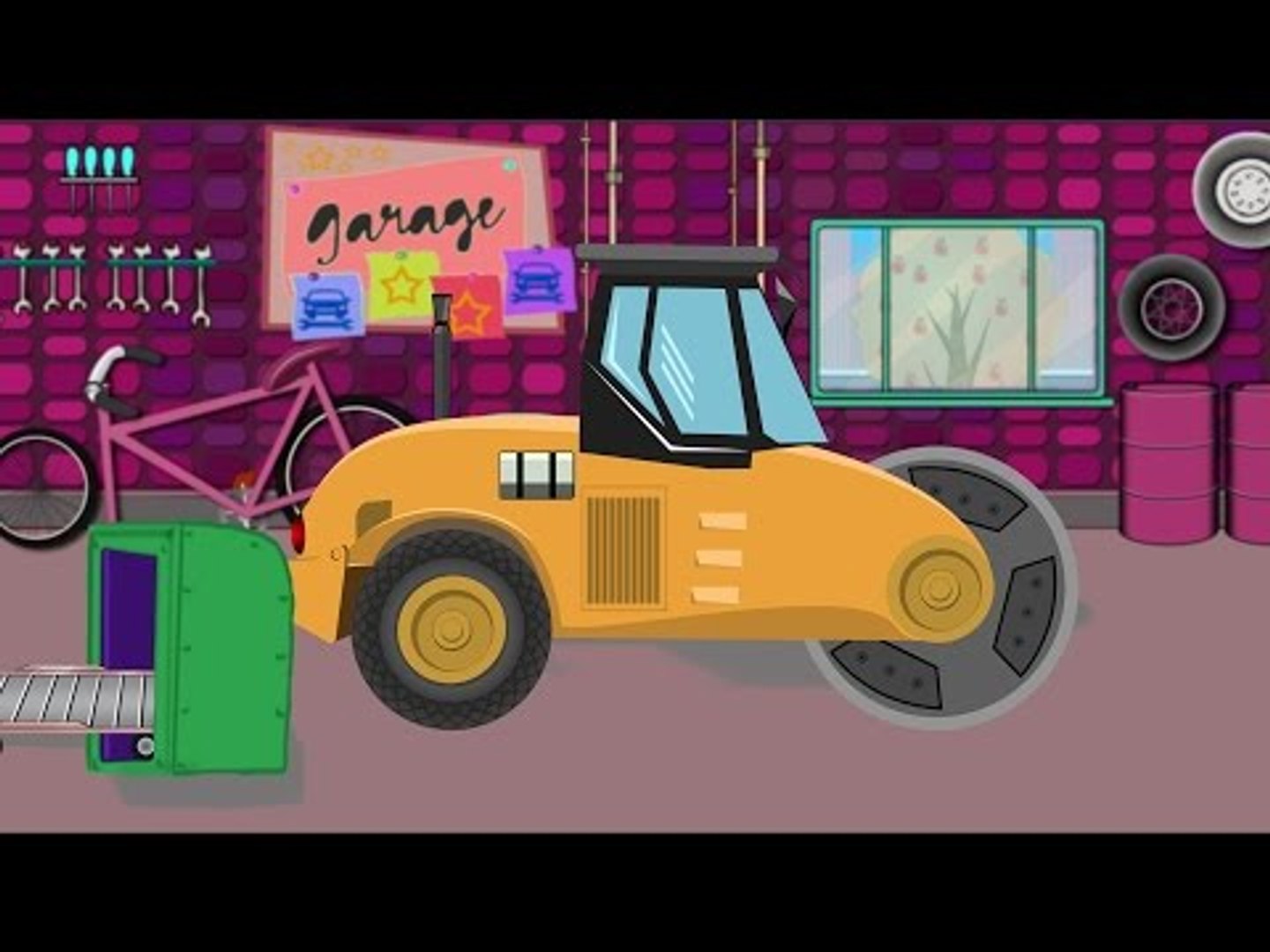 ⁣Road Roller | Car Garage | Toy Garage