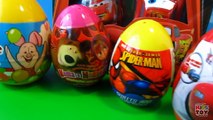Surprise Eggs Lightning McQueen, Spider-Man, Cars, Masha and the Bear, Winnie the Pooh Disney.-ZG4Anw46TBk