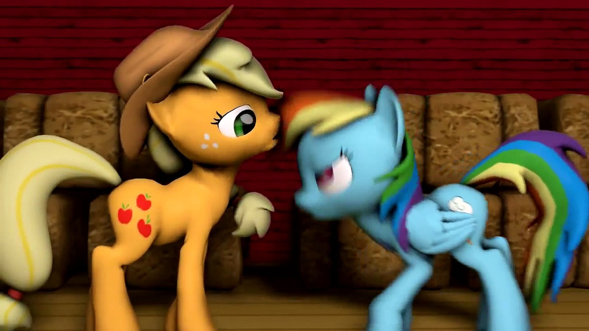 Applejack and Rainbow Dash Have A Hoof Wrestle - video Dailymotion