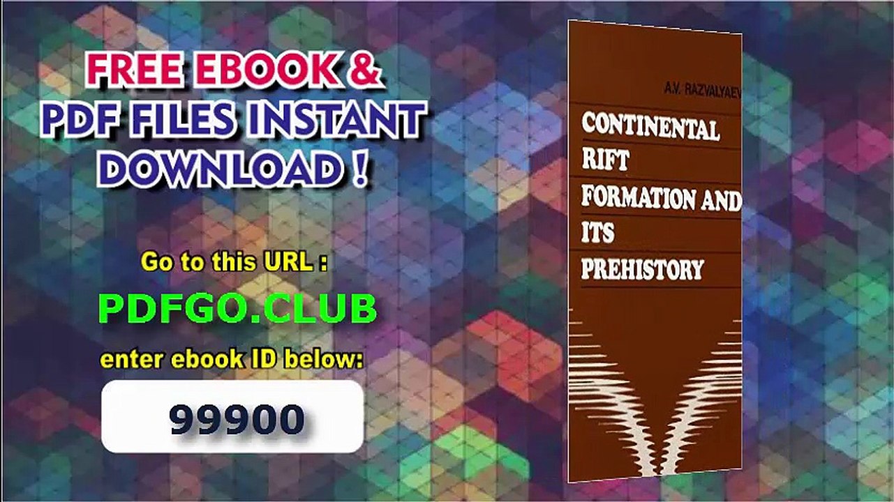 Continental Rift Formation and its Prehistory (Russian Translations Series)