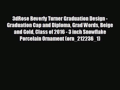 3dRose Beverly Turner Graduation Design - Graduation Cap and Diploma Grad Words Beige and Gold