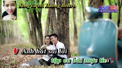 Karaoke Hai Đứa Mình Yêu Nhau_Song ca với Huong Bolero