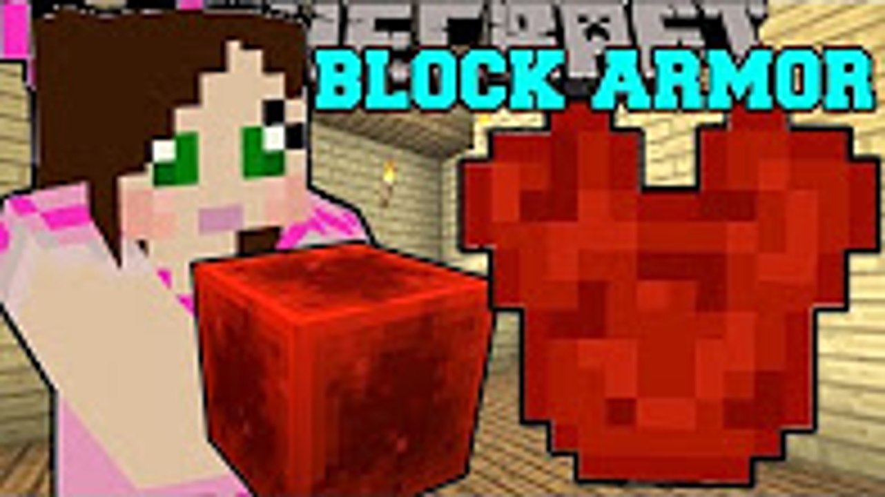 PopularMMOs  Minecraft - EPIC BLOCK ARMOR! (CRAFT ALMOST ANY BLOCK INTO ARMOR!) Mod Showcase