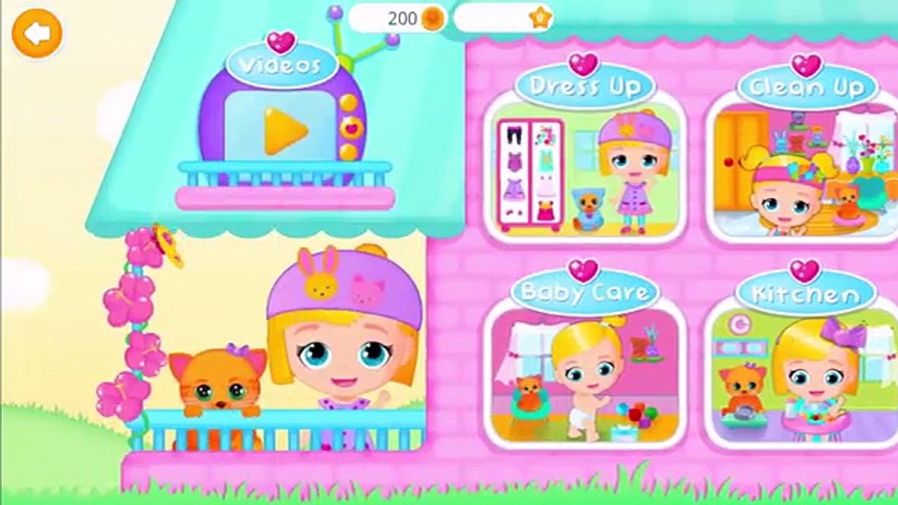 Casa De Muñecas Bebé Lily & Gatito | Los Niños Juegan Juegos De Cuidados Infantiles Para