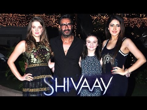 Shivaay Movie Screening - Ajay Devgn, Sayyeshaa, Erika Kaar, Abigail Eames
