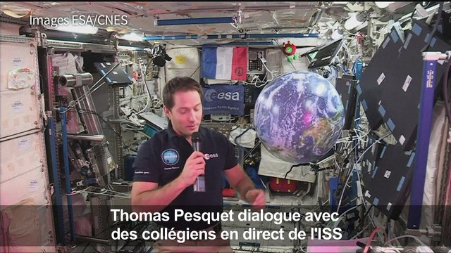 Thomas Pesquet dialogue avec des collégiens en direct de l'ISS