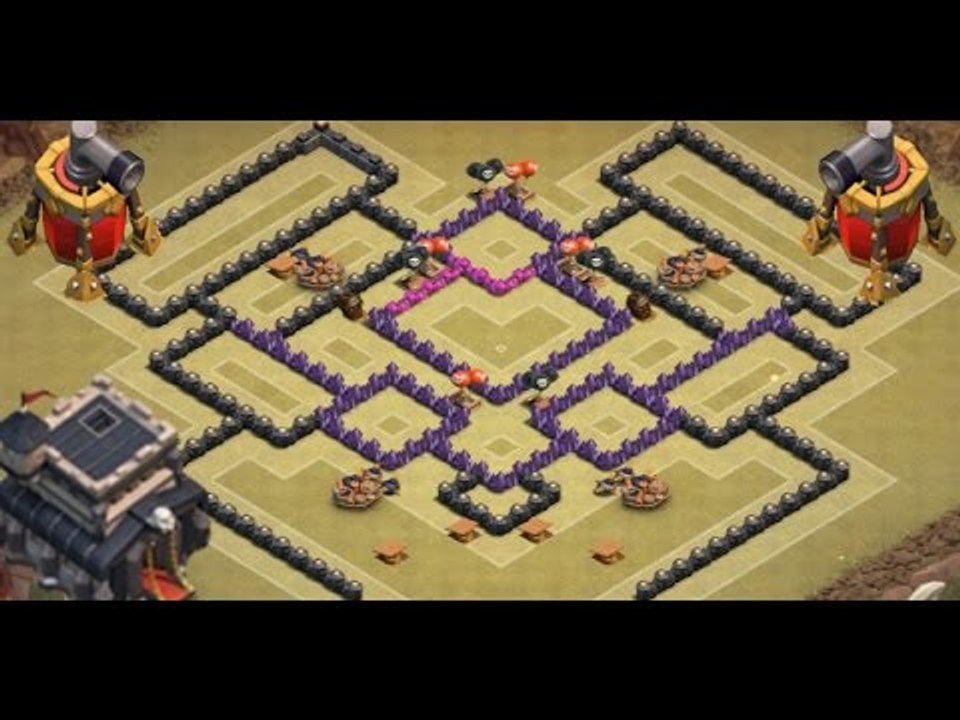 Clash of Clans   Town Hall 9 Best War Base ANTI 2 STARS with new upadte