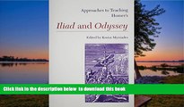 Pre Order Approaches to Teaching Homers (Approaches to Teaching World Literature (Hardcover))