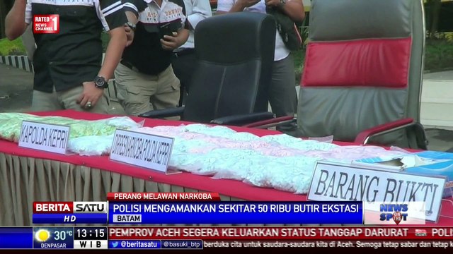 Polresta Balerang Amankan 50 Ribu Butir Ekstasi