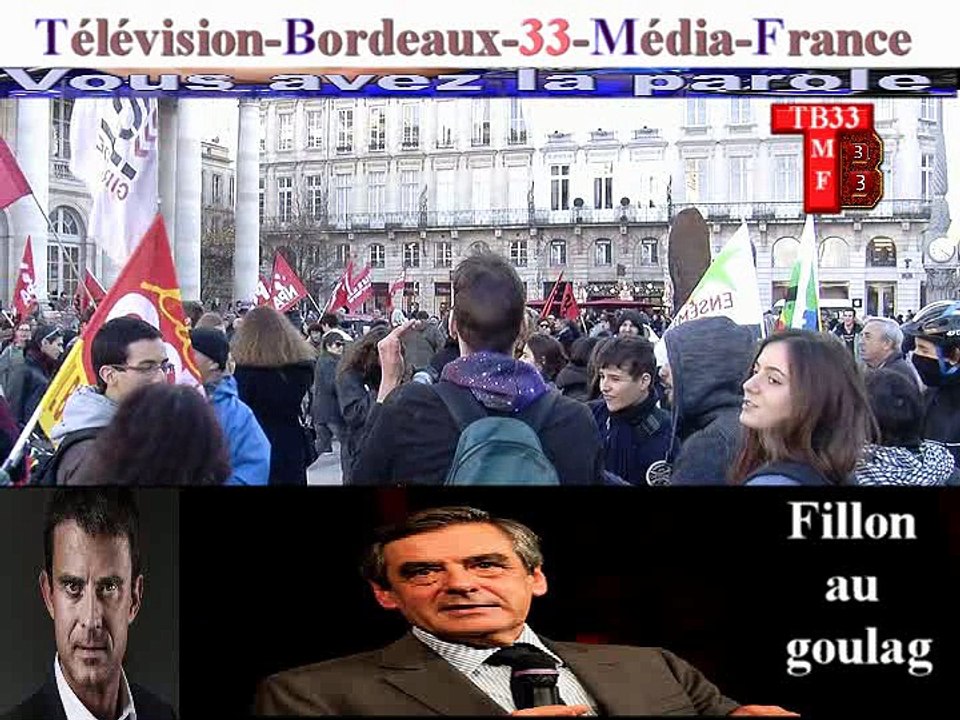 Télévision-Bordeaux-33-Média-France Manif des chômeurs samedi 3 Décembre Bordeaux