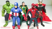 Superheroes Marvel Finger Family Songs Nursery Rhymes - Spiderman Hulk Captain America Thor Loki