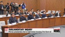Former presidential chief of staff denies knowing Choi Soon-sil