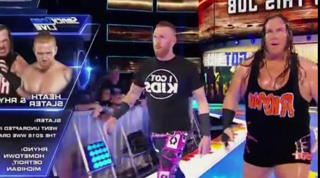 BRAY WYATT & RANDY ORTEN vs HEATH SLATER & RHYNO