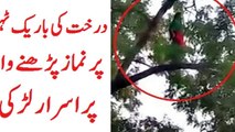 Unknown Women Praying Namaz On Tree