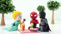 Frozen Elsa Spiderman Giant Cockroach Battle Superhero Fun Movies Play Doh Stop Motion Videos